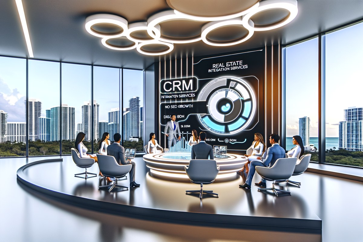 AI-powered SEO, CRM and digital growth concept for real estate teams in Miami | miami crm integration services