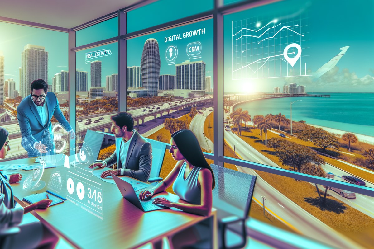 AI-powered SEO, CRM and digital growth concept for real estate teams in Miami | miami crm integration services
