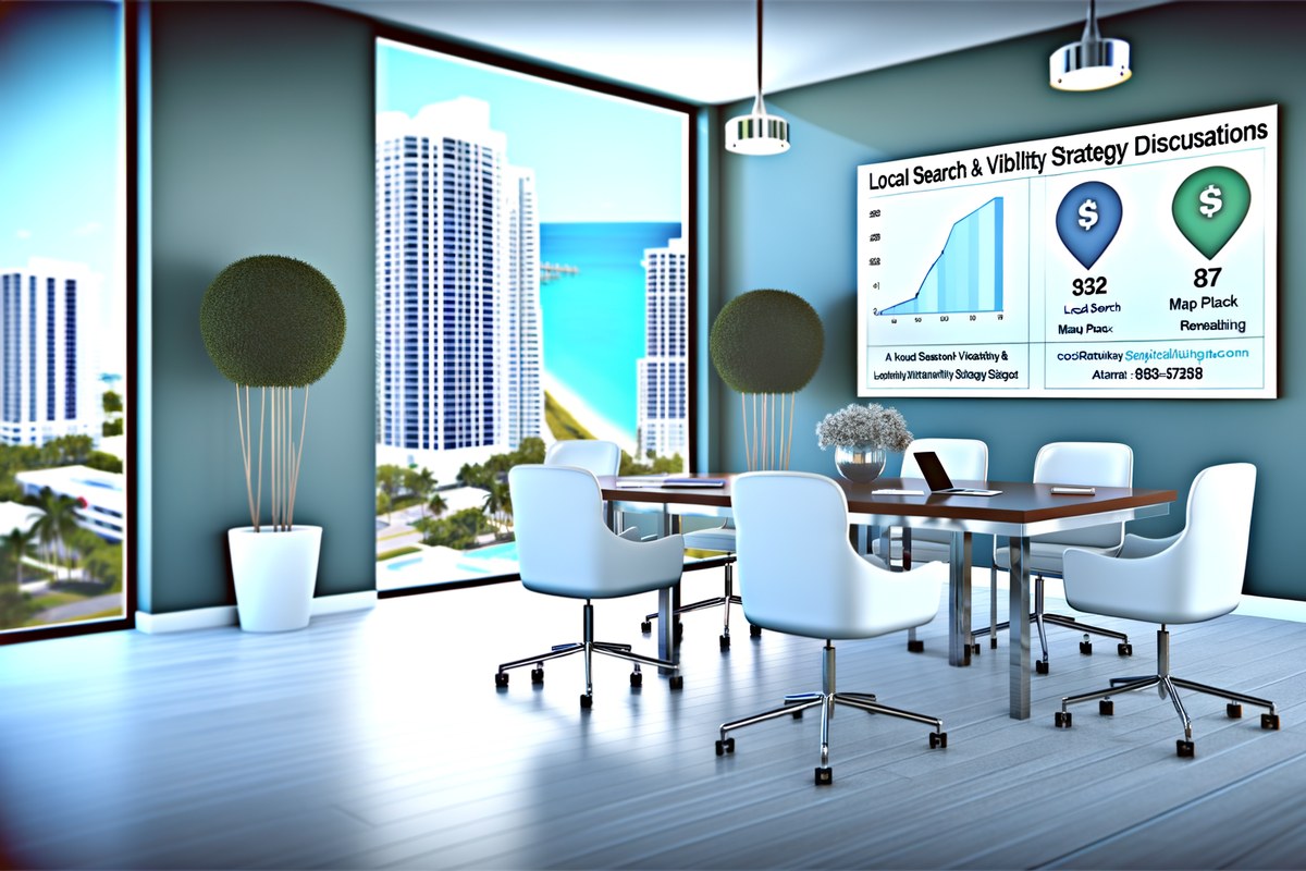 Miami Real Estate Team Local Visibility Strategy Local SEO and visibility strategy visual for real estate teams in Miami