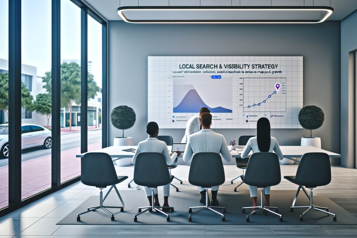 Miami Real Estate Team Local Visibility Strategy Local SEO and visibility strategy visual for real estate teams in Miami
