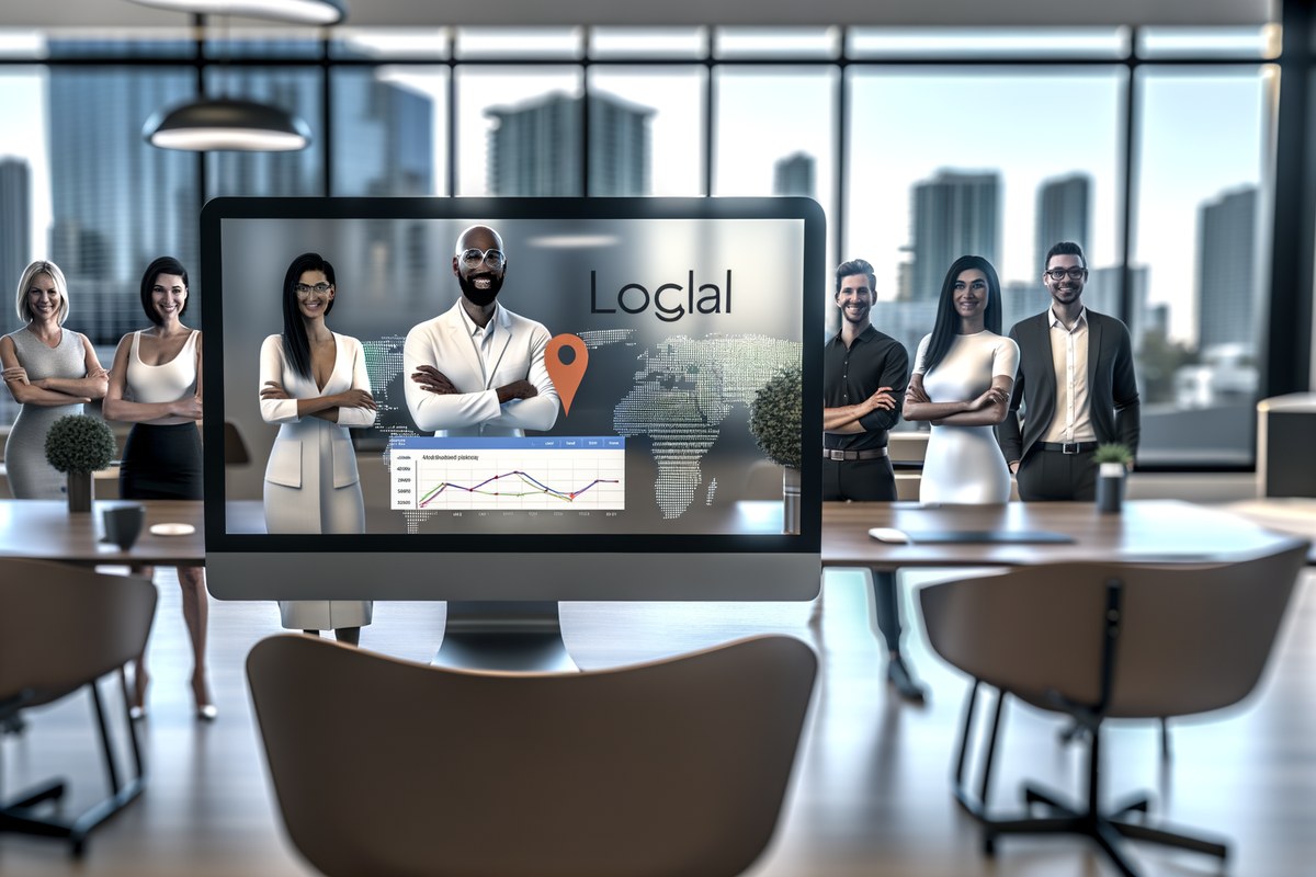 Local SEO and visibility strategy visual for real estate teams in Miami