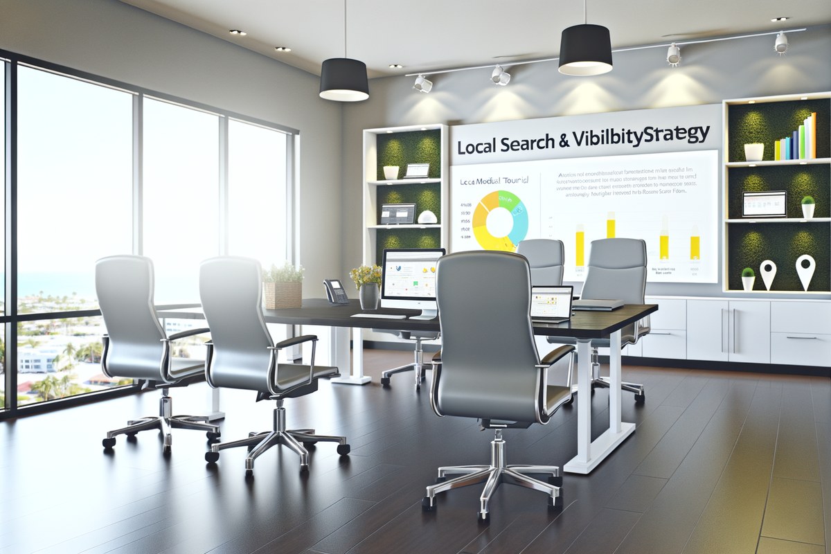 Local SEO and visibility strategy visual for real estate teams in Miami
