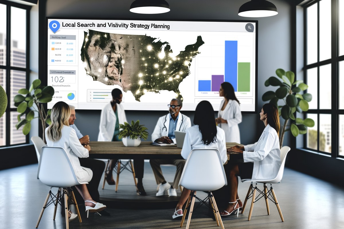 Local SEO and visibility strategy visual for real estate teams in Miami