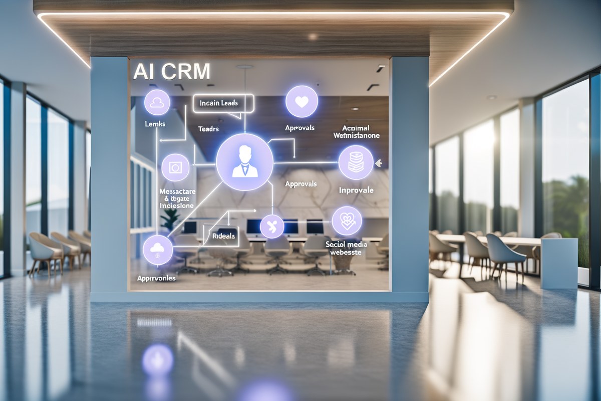 Miami Real Estate Team CRM Workflow CRM lead tracking and message workflow visual for real estate teams in Miami