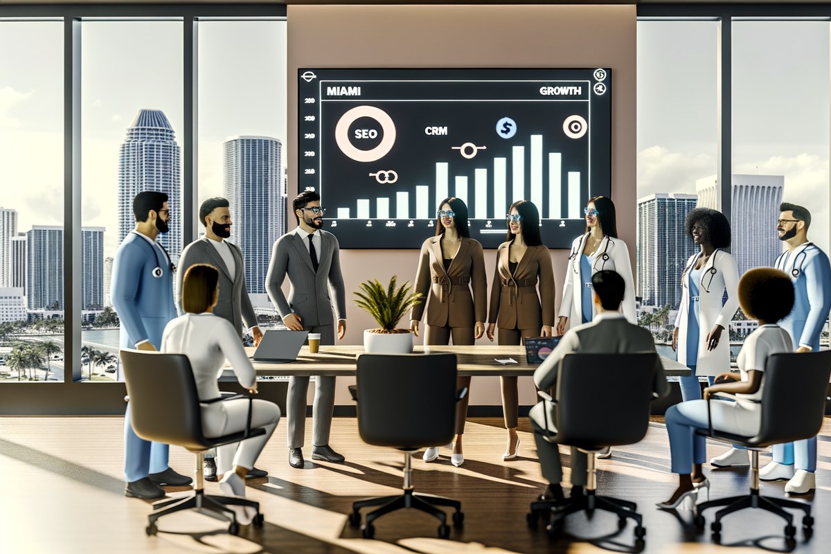 AI-powered SEO, CRM and digital growth concept for real estate teams in Miami | miami digital marketing services