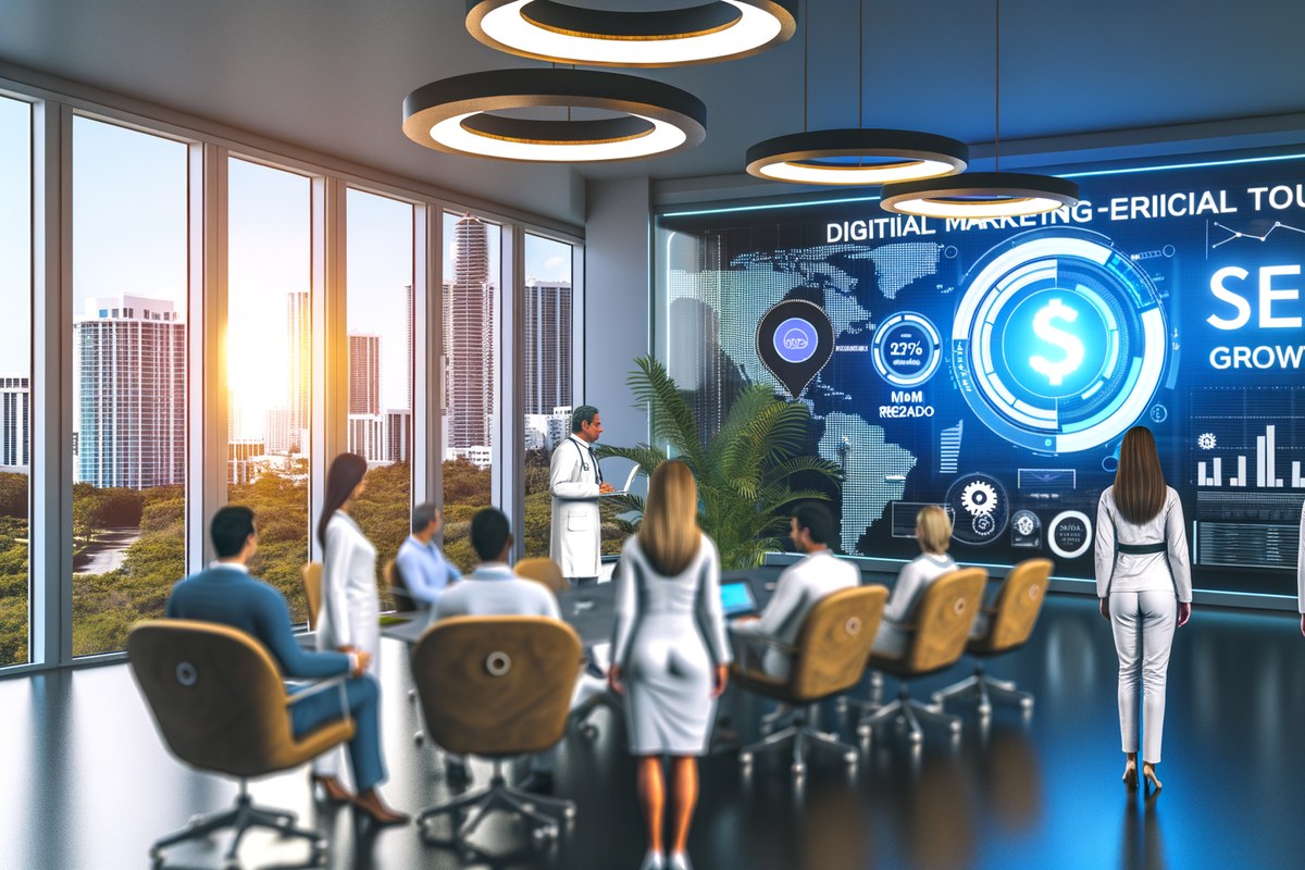 AI-powered SEO, CRM and digital growth concept for real estate teams in Miami | miami digital marketing services