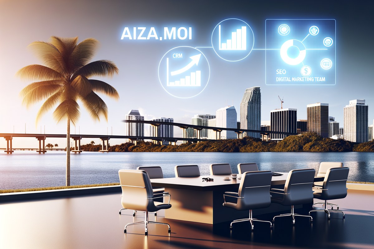AI-powered SEO, CRM and digital growth concept for real estate teams in Miami | miami digital marketing services