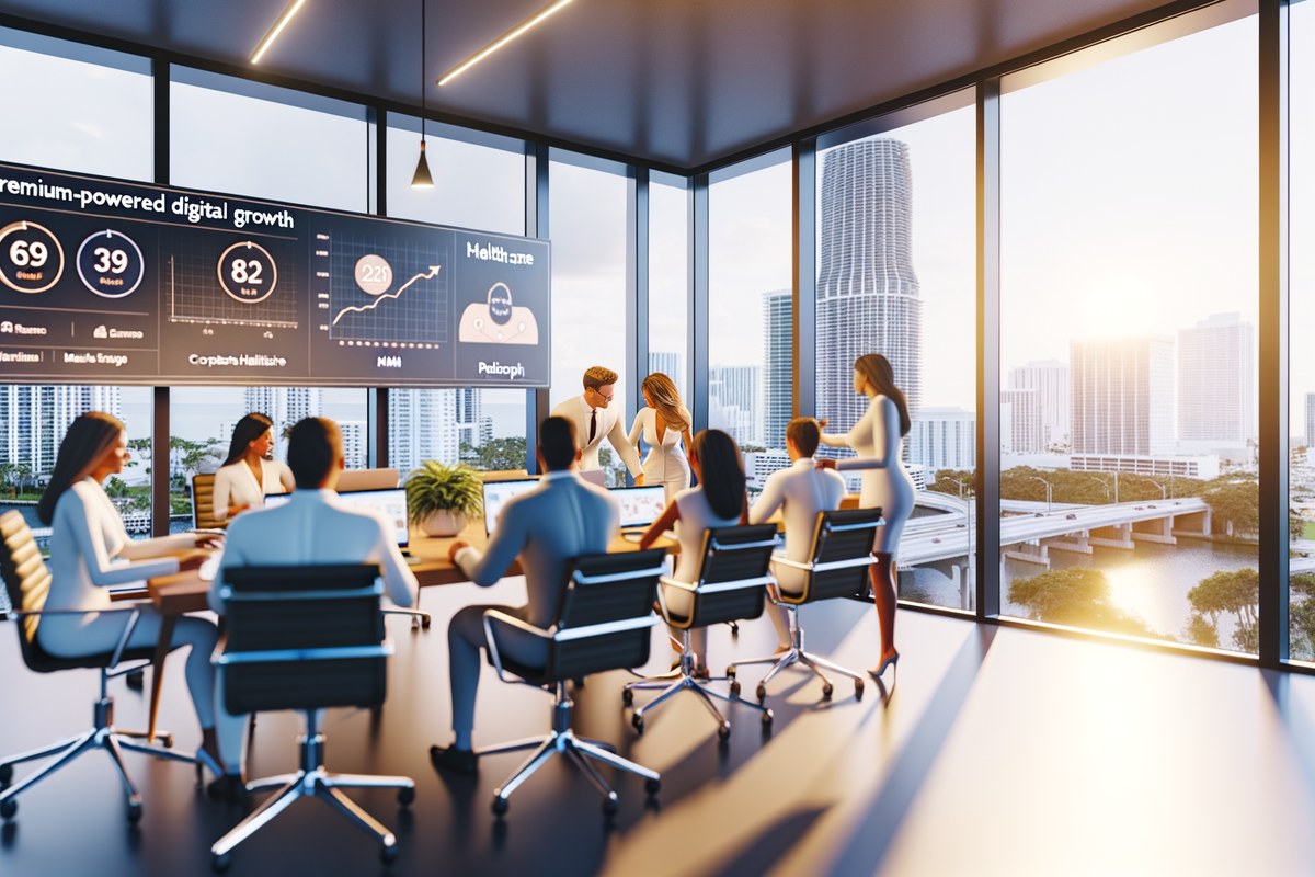 AI-powered SEO, CRM and digital growth concept for real estate teams in Miami | miami digital marketing services