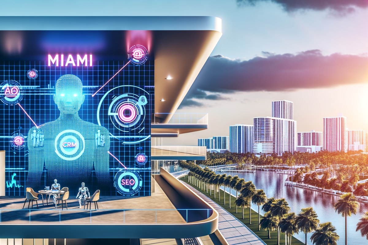 AI-powered SEO, CRM and digital growth concept for real estate teams in Miami | miami digital marketing services