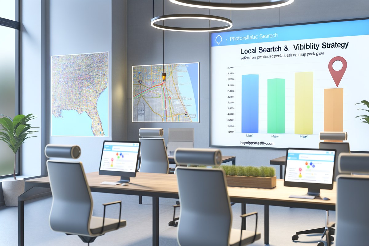 Miami Real Estate Team Local Visibility Strategy Local SEO and visibility strategy visual for real estate teams in Miami