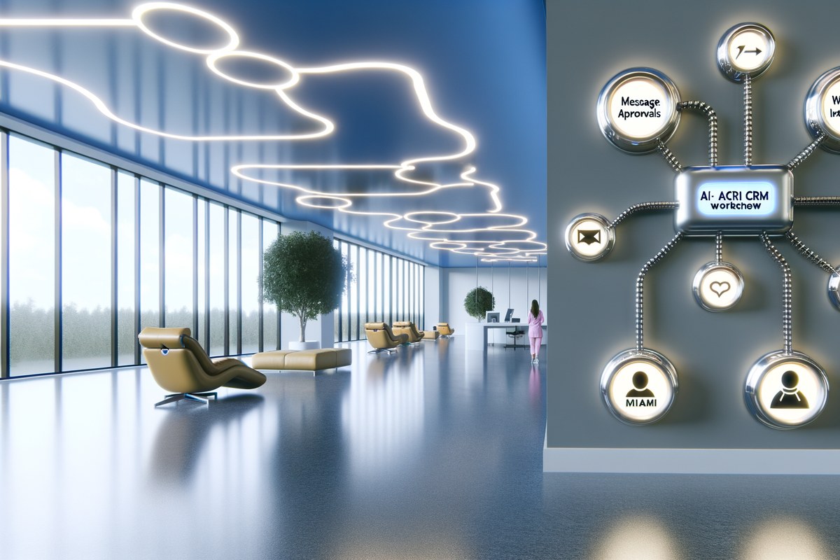Miami Real Estate Team CRM Workflow CRM lead tracking and message workflow visual for real estate teams in Miami