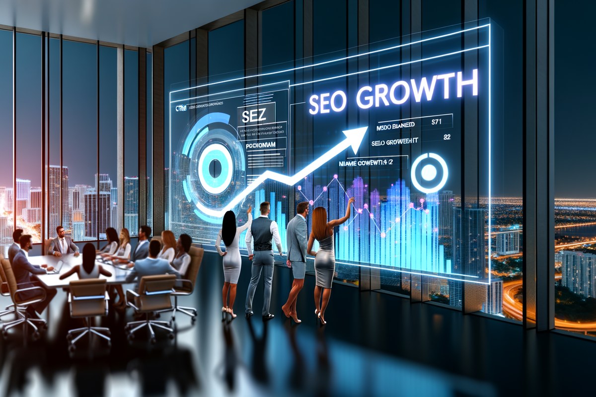 AI-powered SEO, CRM and digital growth concept for real estate teams in Miami | miami seo services