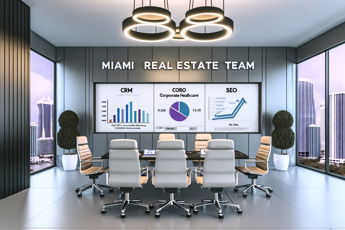 AI-powered SEO, CRM and digital growth concept for real estate teams in Miami | miami seo services