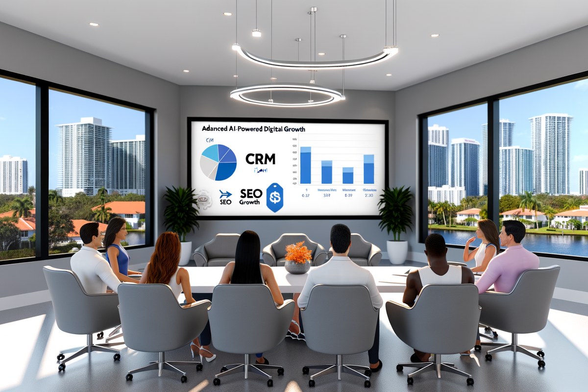 AI-powered SEO and digital growth concept for real estate teams in Miami | miami seo services