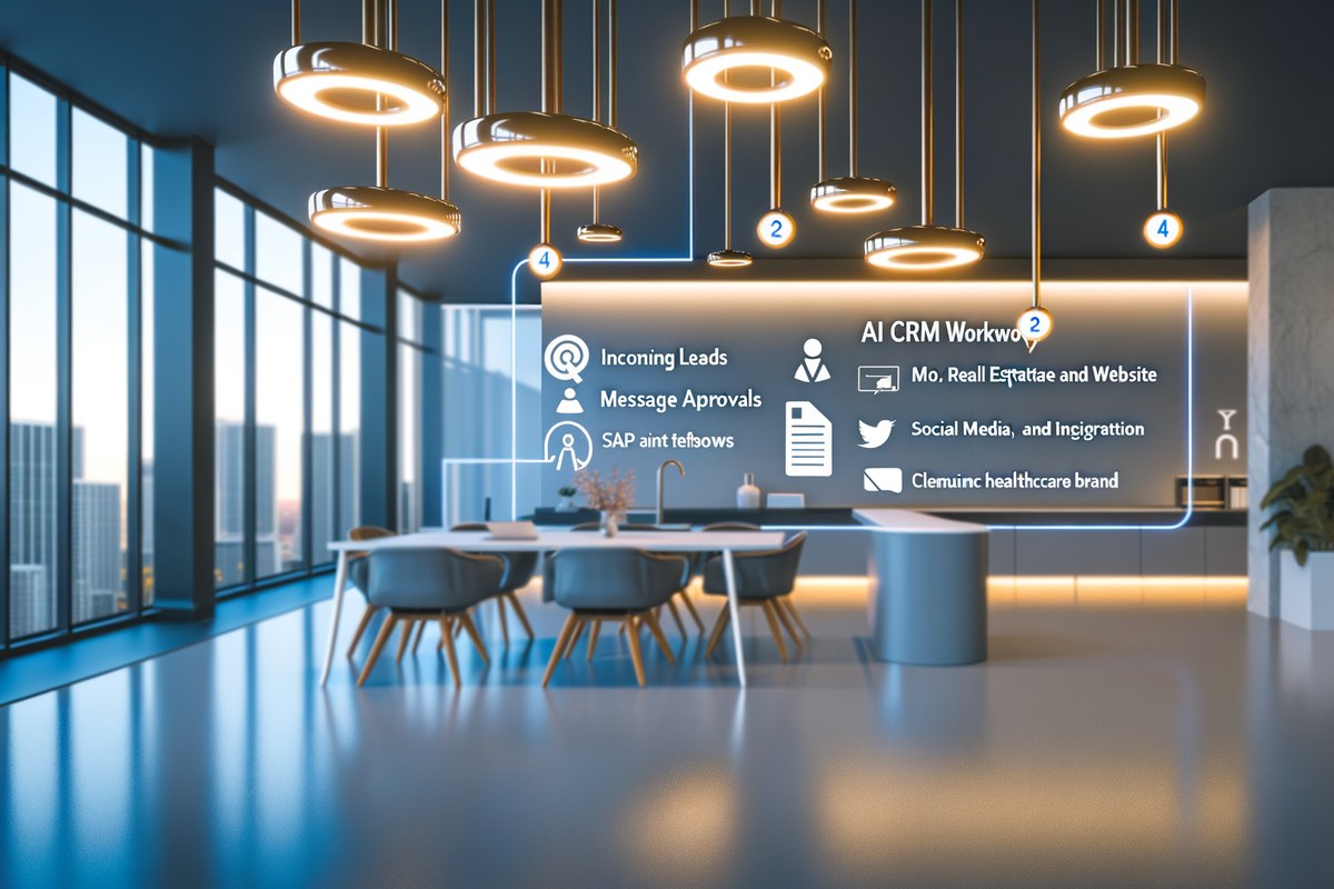 Miami Real Estate Team CRM Workflow CRM lead tracking and message workflow visual for real estate teams in Miami