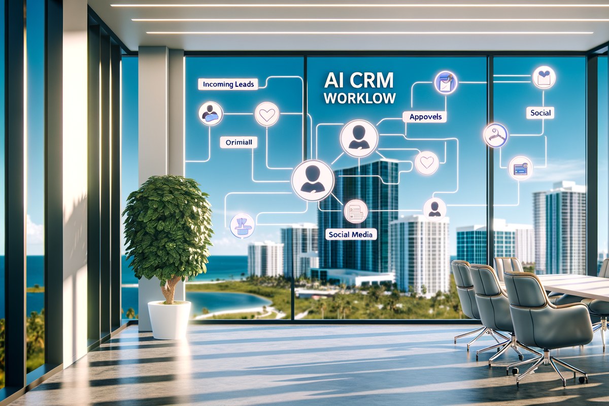 Miami Real Estate Team Growth Systems AI-powered SEO, CRM and digital growth concept for real estate teams in Miami