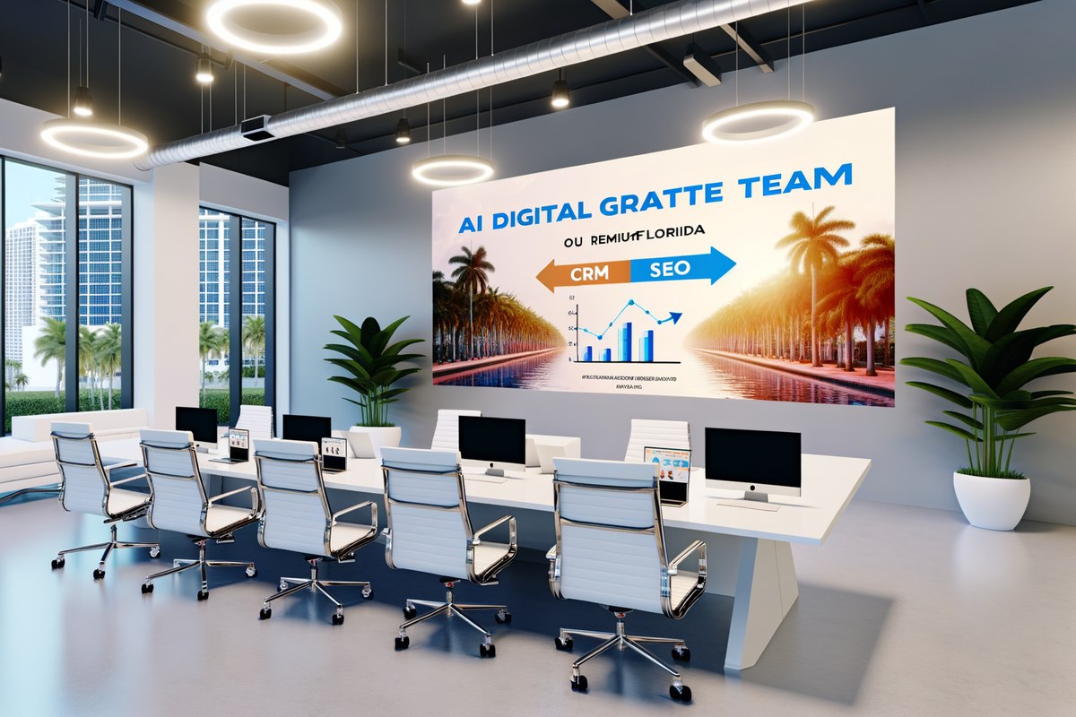 AI-powered SEO, CRM and digital growth concept for real estate teams in Miami | miami instagram analysis services