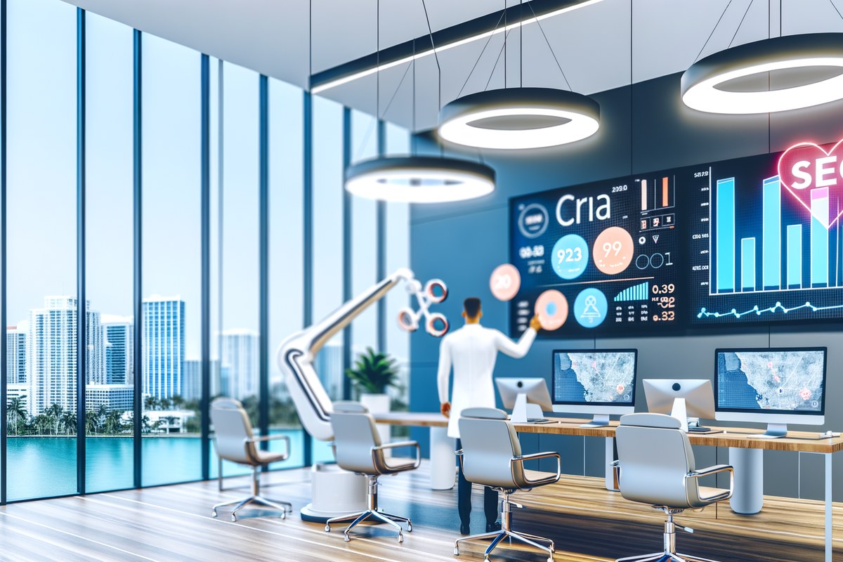 AI-powered SEO, CRM and digital growth concept for real estate teams in Miami | miami instagram analysis services