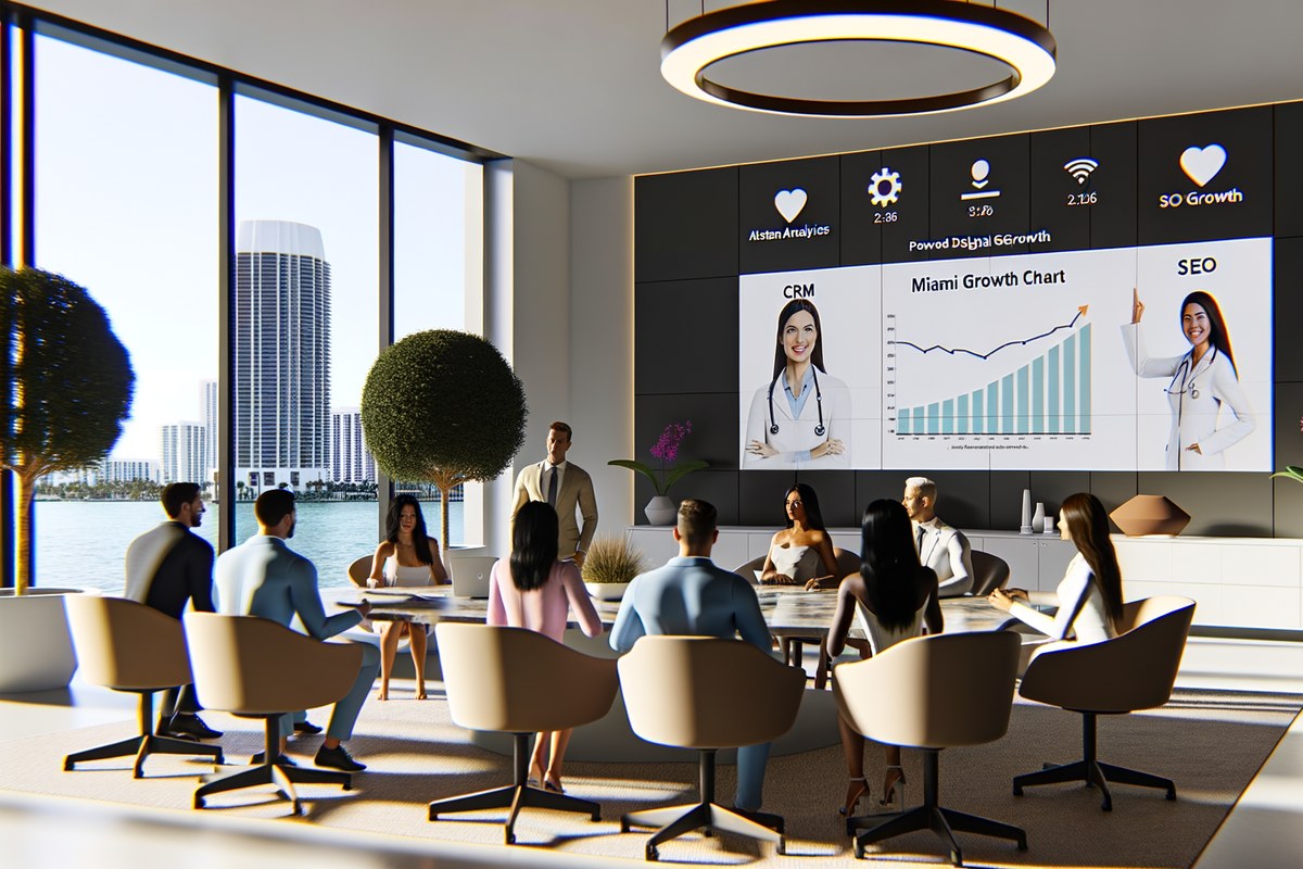 AI-powered SEO, CRM and digital growth concept for real estate teams in Miami | miami instagram analysis services