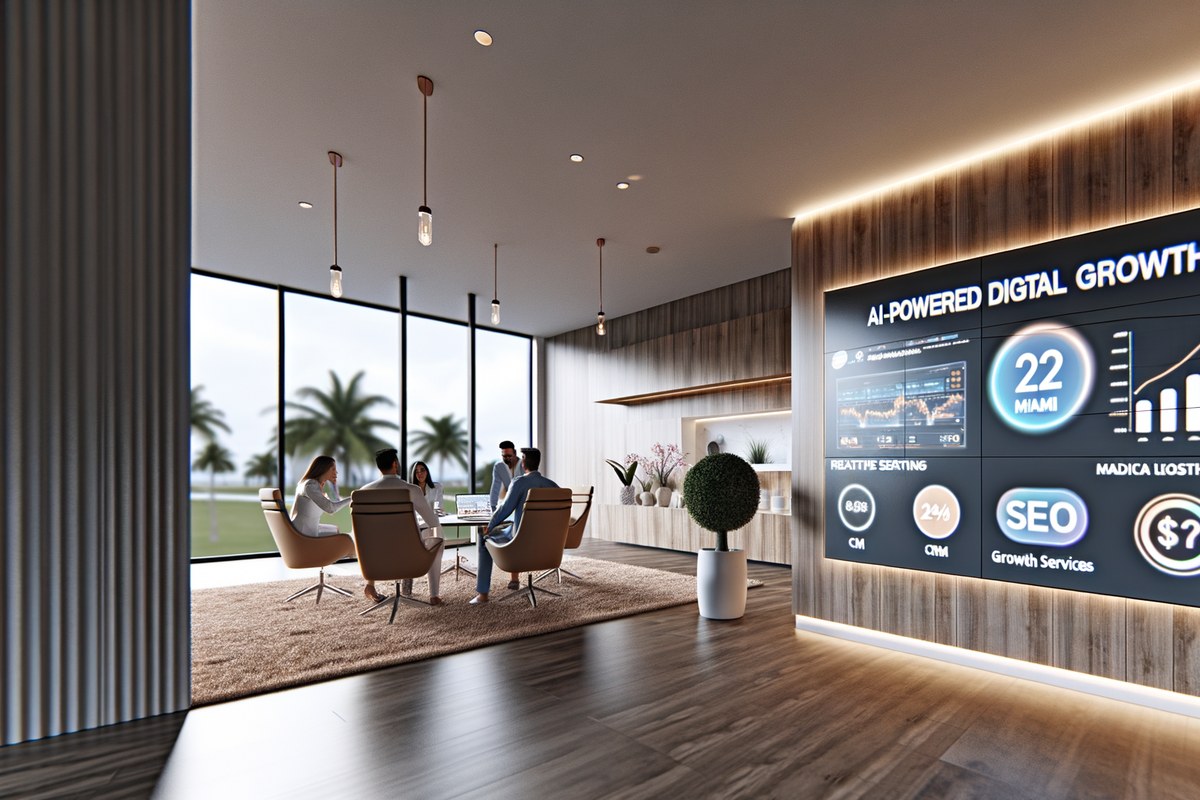 AI-powered SEO, CRM and digital growth concept for real estate teams in Miami | miami instagram analysis services
