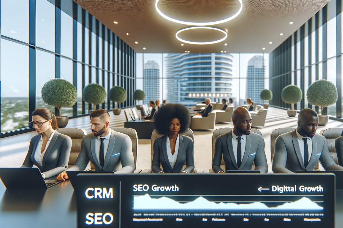 AI-powered SEO, CRM and digital growth concept for real estate teams in Miami | miami instagram analysis services